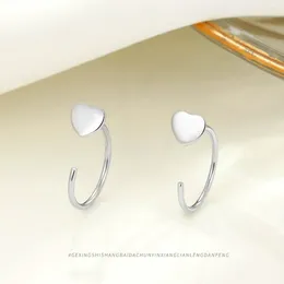 Stud Earrings Minimalist S925 Sterling Silver Heart-Shaped Dangle For Women Unique Fashion Jewellery