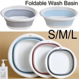 Basins Creative Foldable Wash Basin Hanging Save Space Portable Vegetable Baby Bath Washing Basin Household Travel Outdoor Camp Basins