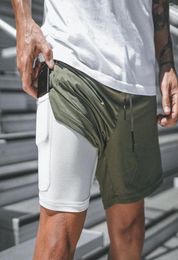 Jogging Running Shorts Double Layer Shorts Quick Drying Beach Gym Short 2 in 1 Fitness Workout Sweatpants Beachwear Men4767522