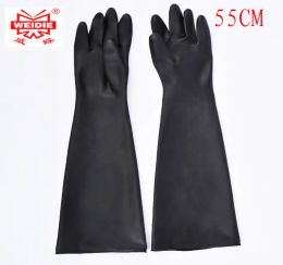 Gloves 55CM latex protection gloves Acid and alkali Oil resistant safety gloves working Wearable Tear resistant waterproof work gloves