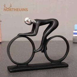 Decorative Objects Figurines NORTHEUINS Resin Abstract Player Statue Figure Sculpture for Interior Athlete Character Figurine Home Office Tabletop Decoration T