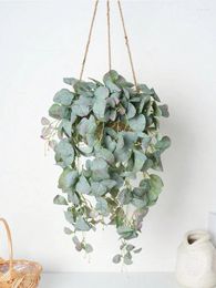 Decorative Flowers Eucalyptus Rattan Artificial Plants Vine Green Willow Leaf Silk Ivy Wall Hanging Garland For Home Wedding Party Decor