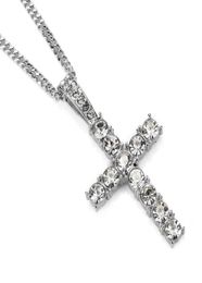 Fashion Men Hip Hop Stainless Steel Jewellery Pendant Necklace Full Rhinestone Design Silver Colour Chain Jewellery Mens Necklaces1757227