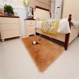 Ins imitation wool skin carpet bedroom living room modern minimalist plush carpet floor mat window cushion can be customized8560460