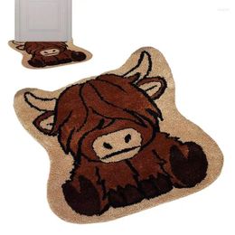 Carpets Floor Mat For Kitchen Anti Slip Highland Cow Carpet Bathroom Decor With Good Water Absorption Aesthetic