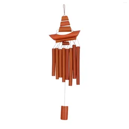 Decorative Figurines Bamboo Wind Chimes Hanging Bell Outdoor Sailboat Creative Pendant Home Chimesation