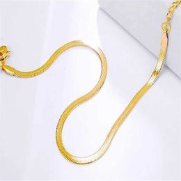 Anklets Stainless Steel Snake Chain Anklet for Women Summer Beach Gold Plated Anklets Fashion Jewelry Dropshipping Wholesale