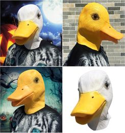 Yellow White Duck Halloween Mask Cute Hats Halloween Decorations Ball Costume Masks Fancy Dress Party Mask Y2001033314228