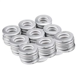 Accessories 50 Pack Curtain Grommet, Inner Diameter 43mm Curtain Eyelet Rings Nanoscale Low Noise Roman Ring (Silver)