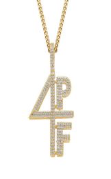 4PF Pendant Gold Silver Plated Cubic Zirconia Micro Paved Four Pockets Full LilBaby CZ Bling Iced Out Necklace For Men Je3517257