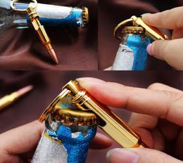 New Bullet Bottle Opener Keychain Buckle Key Rings Bottle Opener Metal Creative Beer Bottle Breacher Opener for Home Bar9581825