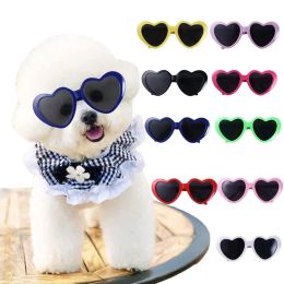 Houses Fashion Plastic Pet Dog Sunglasses Cute Heart Sun flower Glasses For Small Cat Dog Puppy Photos Props Cat EyeWear