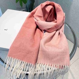 Scarves Designer scarf for women mens Top Quality 100% cashmere scarf embroidered shawl with dual color autumn and winter minimalist warmth pink scarf with box