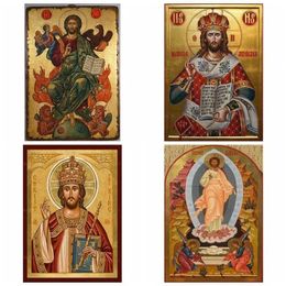 rs Orthodox Christian icon Our Lord Jesus King of Glory Divine Resurrection Religious Canvas Wall Art Decorated by Ho Me Lili Room J240505