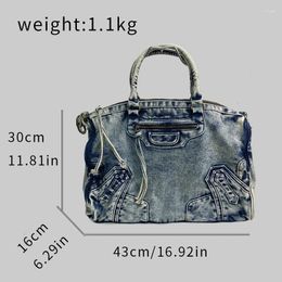 Shoulder Bags Women's Handbags Large Capacity Canvas Tote Bag 2024 Fashion Motorcycle Printed ZADI