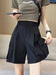 Women's Shorts Zoki Y2K Harajuku Cargo Women Hip Hop Streetwear Pockets Summer Loose Vintage High Waist Bf Casual Wide Leg