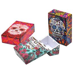 New Fashion Portable Cigarette Case To Store Cigarettes Fancy Cool Highend And High Quality Skull Pattern For Adults8912669
