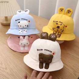 Caps Hats New Summer Panama Baby Hat Cartoon Boy Fisherman Hat Baby Sun Hat Outdoor UV Bucket Hat Childrens Panama Sun Hat WX