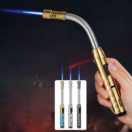 Household Gas Unfilled Stove Candle Gas Unfilled Lighter Blue Flame Windproof Metal Outdoor Musket