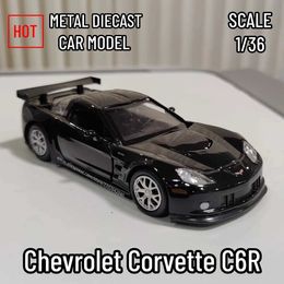 Diecast Model Cars 1 36 Metal Forecast Car Model Repilca Chevrolet Corvette C7 C6 Scale Minuture Collection Vehicle Hobby Kid Toy for Boy Xmas GiftL2405