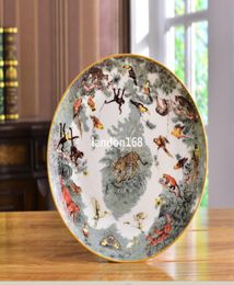 Highend ceramic tableware suit Goldenrimmed dinnerware sets Bone china bowl plates Pot spoon suit Porcelain Butterfly tableware 5868791