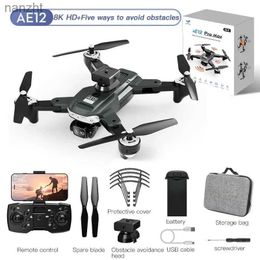 Drones AE12 8K professional high-definition ESC optical flow positioning dual camera switching obstacles to avoid drones outdoor toy helicopters WX