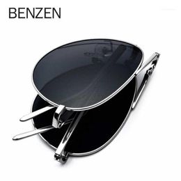 Quality Pure Titanium Folding Sunglasses Men Polarised Sun Glasses For Driving Classic Pilot Women Oculos Gafas 93621 294a