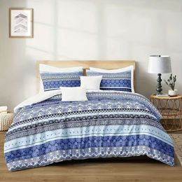 Duvet Cover Bohemian Blue comforter set 7 pieces