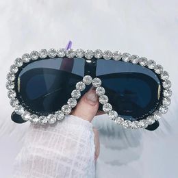 Sunglasses 2024 Diamond Ladies Brand Designer Party Glasses Rhinestone Season Pearl Eyewear Lunette De Soleil Femme