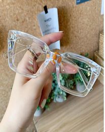 Sunglasses Square Optical Frame Clear Glasses Women Men Transparent Eyeglasses Plastic Frames Black Red Computer SpectacleSunglass6404742