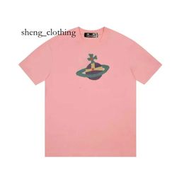 Viviane Westwood Shirt 2024 Men's Spray T-shirt West Wood T-shirt Brand Clothing Men Women Summer T Shirt with Letters Cotton Jersey High Quality Tops Yh 9443