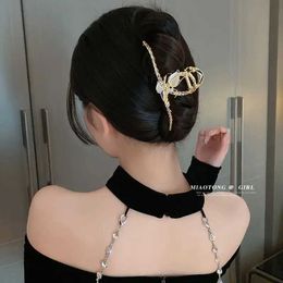 Other New high texture Women Metal Hair Cls Thick Hair Accessories Ponytail Cl Clip Crystal Flower Crab Cl Girls Ornaments Hot