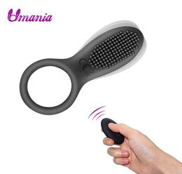 Rechargeable Cock Vibrator Ring Penis Vibrating Rings Male Longer Lasting Sex Vibrator Sex Toys For Couple Men Delay Ejaculation Y1577021