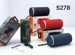 Portable Speakers NEW S278 Wireless Bluetooth Speaker RGB Colour Light Subwoofer Outdoor Portable Waterproof Speakers J240505