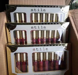 DHL Starstudded Eight Stay All Days Liquid lip gloss set 8pcs box Long Lasting Creamy Shimmer Lipstick drop1749979