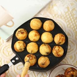 12 Cavities Household Takoyaki Maker Octopus Balls Grill Pan Baking Tools Machine Baking Tray Bakeware Tools 240423