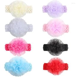 Hair Accessories European And American Fashion Baby Chiffon Flower Lace Elastic Headband 0-3 Years Old Girl High Quality