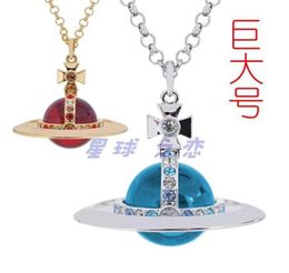 Designer ai necklace Western Empress 30mm bead Saturn necklace long6154858