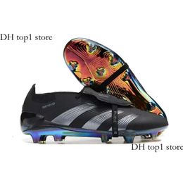 Gift Bag Boots Accuracy+ Elite Tongue FG BOOTS Metal Spikes Football Cleats Mens LACELESS Soft Leather Pink Soccer Eur37-46 Size 738