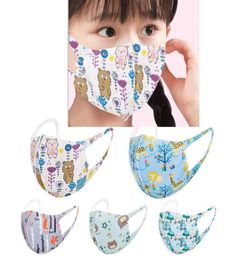 Fashion Kids Face Mask Children039s Cartoon Anime Printed Masks Washable kids039s Protective Breathable Spring Summer Design2186001