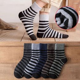 Men's Socks 5 Pairs Ultra Thick Winter Warm Wool With Collar And Plush Comfortable Cashmere
