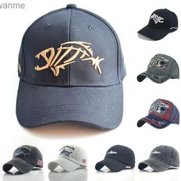 Шляпы кепков 2021 рыбная кость мужская бейсбольная шляпа Женская быстро назад рыбалка вышитая папа Шляпа Мужские детские грузовики Gorra Summer Fisher Brand Mens Hat Wx