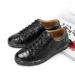 Casual Shoes Dae Contracted Leisure Fashion Breathable Business Men True Crocodile Leather Male Tide