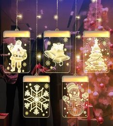 3D LED Christmas Lights Fairy Light Garland Curtain Festoon Batteryoperated Hanging Lamp Window Home Decora28 a548737575