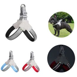 Dog Collars Leashes Harness Puppy No Pull Breathable Mesh Saddle For Small Medium Dogs Cats Reflective French Bulldog Dachshund Pet Supplies H240506