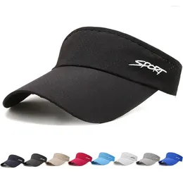 Berets Golf Running Fashion For Men UV Protection Sunscreen Sports Solid Colour Empty Top Hat Korean Style Women Cap Sun