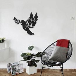Decorative Figurines Metal Birds With Leaves Wall Art Decor