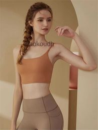 Designer tops Ll Sexy Women Yoga Sport Underwear Valaua Thin Shoulder Strap Sports Vest for Womens Shock Resistant Gathering Yoga Underwear Beautiful Back