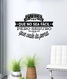 Spanish Famous Quote Inspiring Phrase Decorative Viny Wall Stickers Wall Decals Home Decor for Living Room Decoration7430291