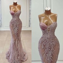 Prom deco-inspirerade klänningar älskling konstkonst sjöjungfru underbar nack ärmlösa sökande golvlängd anpassad plus size party klänning vestido de noite